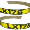 John Deere LH & RH Upper Hood Decal Set LX176 Replaces M116036, M116037